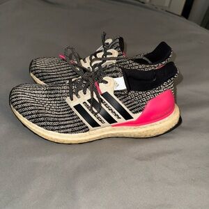 Adidas Black and Pink Running Shoes